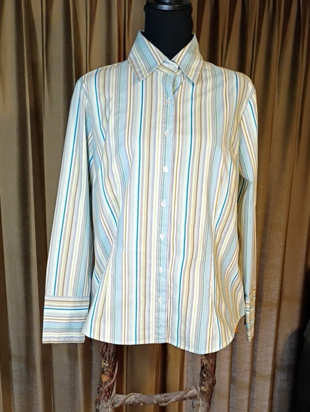 Vintage Notations Crispy Looking Striped Shirt